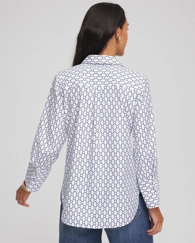No Iron  Chain Connection Shirt - image 3